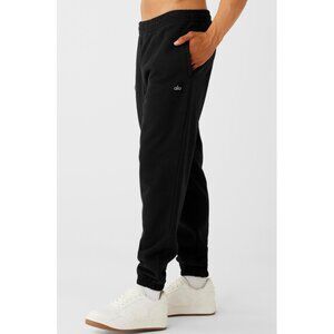 Alo Cuffed Renown Heavy Weight Sweatpants Black Athletic Joggers Sweats Pants 2X